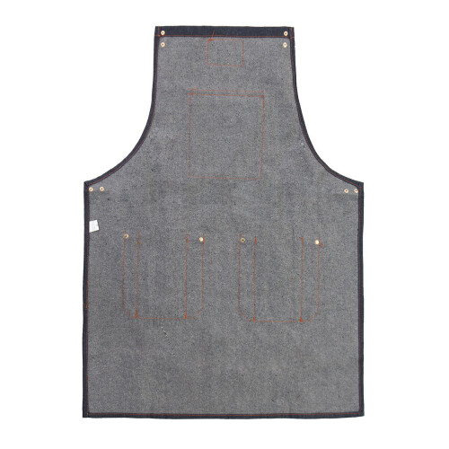 Denim Bib Apron Leather Strap Barista Baker Work Uniform Bartender BBQ Chef Cook Woodworking Apron 2