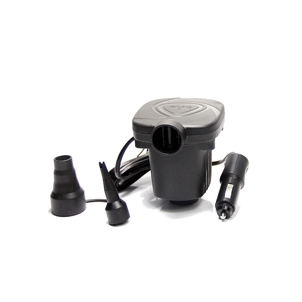 12V DC Electric Air Pump Inflator 2 Nozzles for Inflatables Mattress Raft Bed Boat Portable Car Air Pump Compressor 3600Pa
