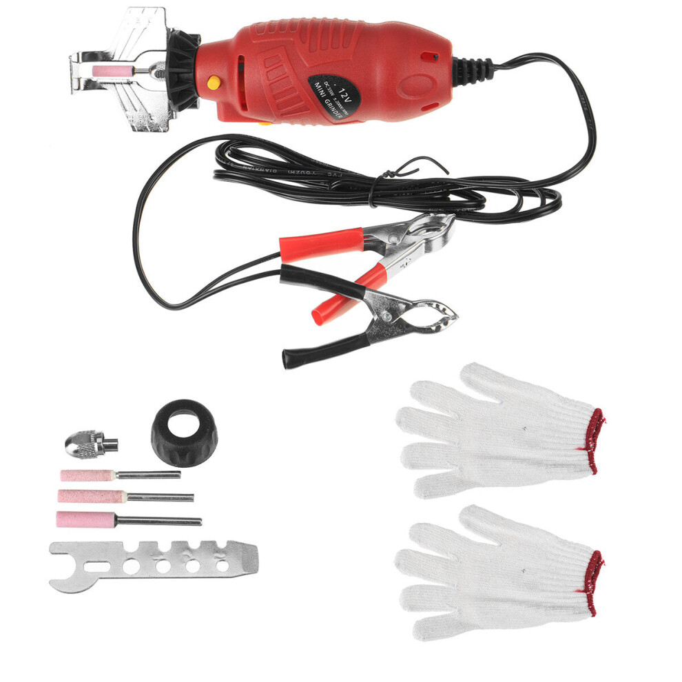 (220V) 12V/220V Chainsaw Teeth Mini Sharpener Tool Chain Saw Electric Grinder File 1138392136485