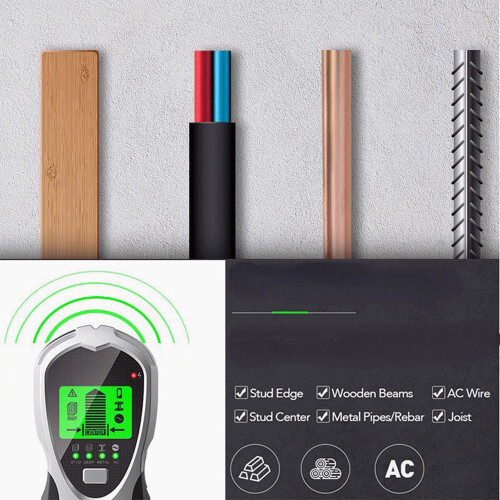 (Silver & Black) 4-in-1 Multifunctional Digital Wall Detector Wood/Metal/AC Testing Tool 1