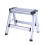 150KG Maximum Load 2 Step Stool Folding Ladder Anti Slip Safety Aluminium P 1