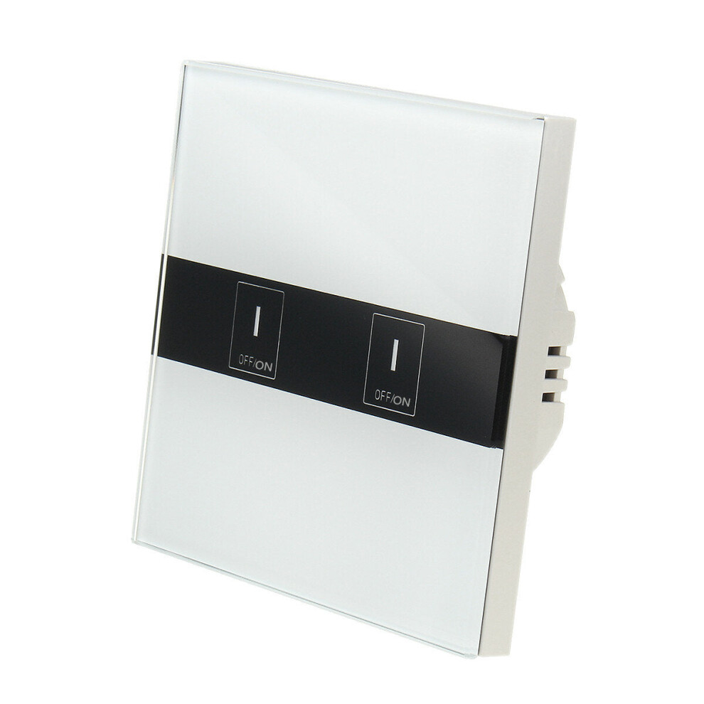 (2 Gang) Eu Ac90-250V 10A Tempered Glass Smart Home Touch Sensor Switch Panel 4250937710992