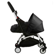 (Black) Folding Baby Stroller Sleeping Basket Infant Carriage Pushchair Sleep Pad Travel Car Stroller