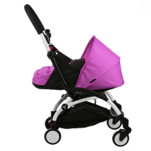 (Purple) Folding Baby Stroller Sleeping Basket Infant Carriage Pushchair Sleep Pad Travel Car Stroller