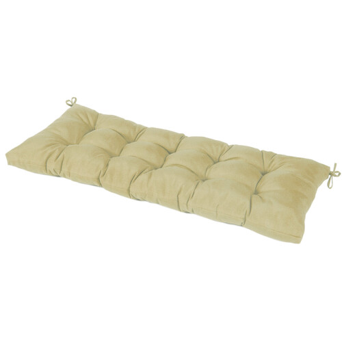 (Beige) Outdoor Cushion Waterproof Solid Bench Swing Mat High Rebound Foam