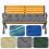 (Blue) Outdoor Cushion Waterproof Solid Bench Swing Mat High Rebound Foam 2
