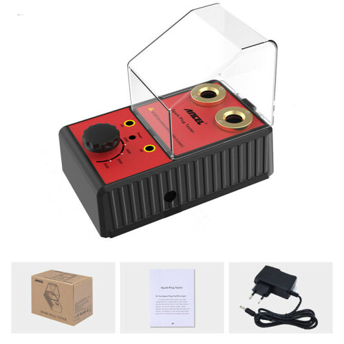 (EU Plug) EU/US Plug 100- 240V 6000rpm Car Spark Plug Tester Ignition System Auto Diagnostic Tool Double Hole Analyzer