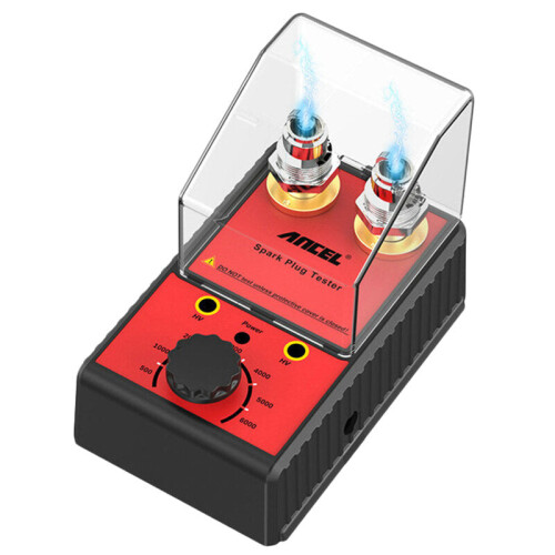 (US Plug) EU/US Plug 100- 240V 6000rpm Car Spark Plug Tester Ignition System Auto Diagnostic Tool Double Hole Analyzer 2