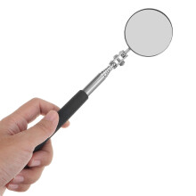 (Black, 50mm) 30mm/50mm Diameter Telescopic Folding Inspection Mirror Car Welding Repair Rotation Head Reflector