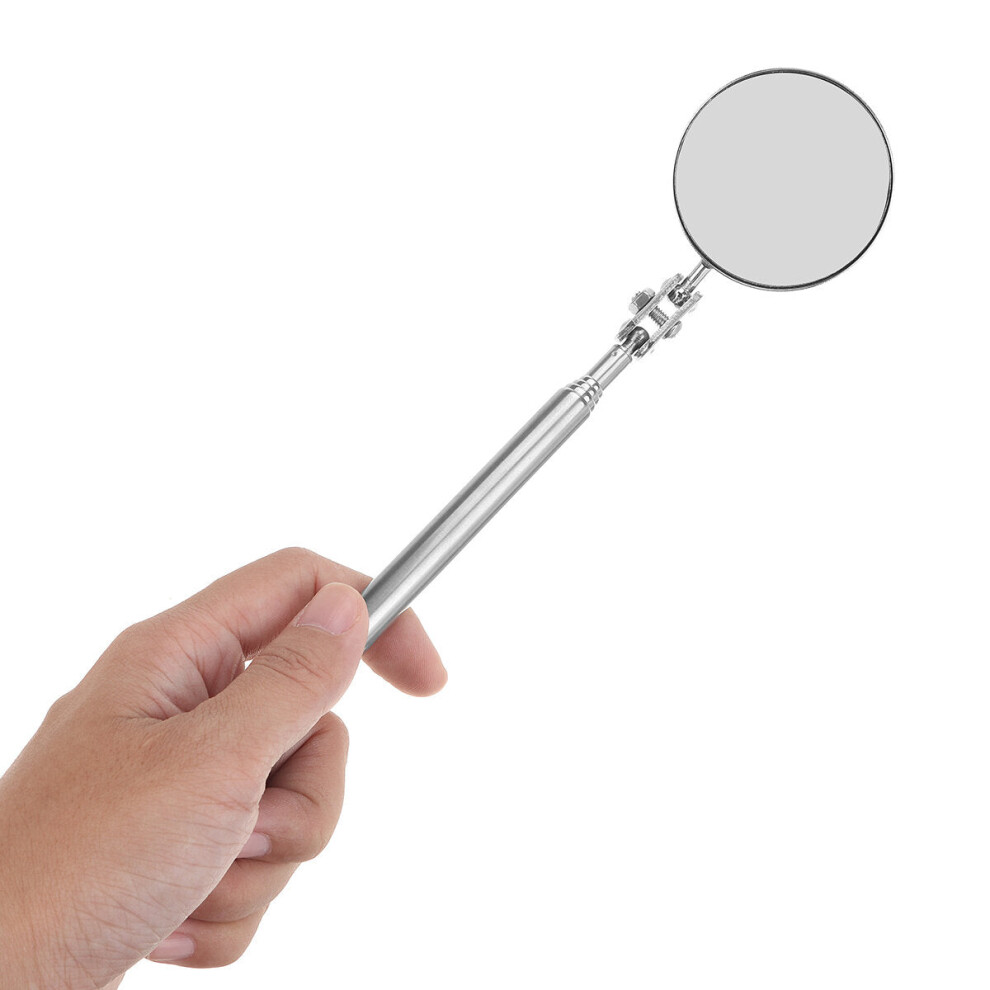 (, 50Mm) 30Mm/50Mm Diameter Telescopic Folding Inspection Mirror Car Welding Repair Rotation Head Reflector Silver 9078193518559