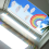 Rainbow Cloud Window Clings, Watercolor Prism Sunc 6