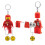 LEGO LEGO Iconic Spaceman Red Minifigure Key Light - LEGKE10HR 4