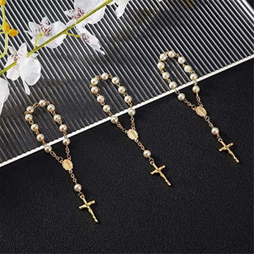 30PCS Mini Rosaries Baptism Acrylic Rosary Beads F 2