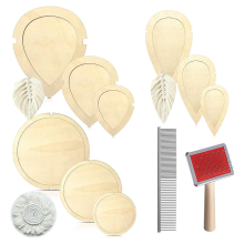 11 PCS Macrame Leaf Cutting Molds and Comb Sets, W