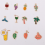30PCS Wine Glass Charms Drink Identifiers for Stem 6