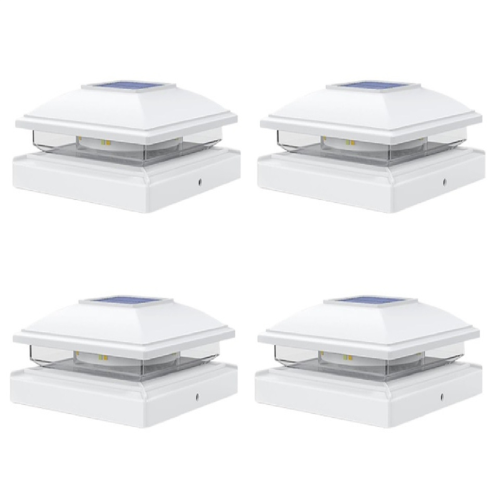 4 Pack Solar Post Cap Lights Outdoor, 16 LEDs Fenc 1
