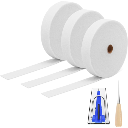 3 Rolls Batting Strips for Rugs, Polyester Quiltin