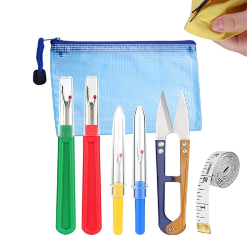 6PCS Seam Ripper Tool with Zipper Bag, Steam -Sewi 2