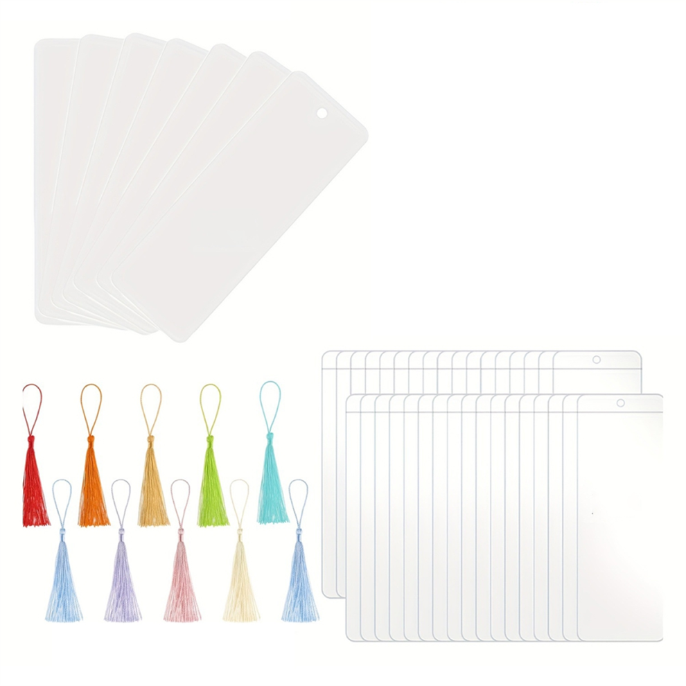 Semoic Paper Blank Bookmarks With Tassels Clear Bookmark