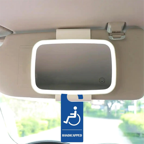 Handicap Parking Sign 3.5 X 8.5 Inch Hanger Permit 2