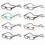 (Wine Red, 100) Folding Magnetic Reading Glasses With Snap Click Front, Neck Hanging Spectacles 5