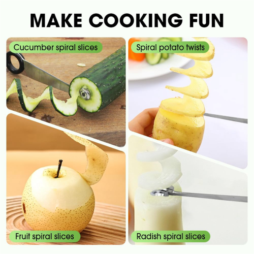 Spiral Cutter Stainless Steel Vegetable Kitchen Ga 2