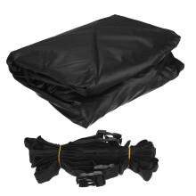 (10ft) 10ft / 10-12ft /12-14ft / 14-16ft Jon Boat Cover 210D Waterproof Sun Protection Black