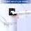 2 Piece Acrylic Bath Shower Curtain Pole Holder fo 4