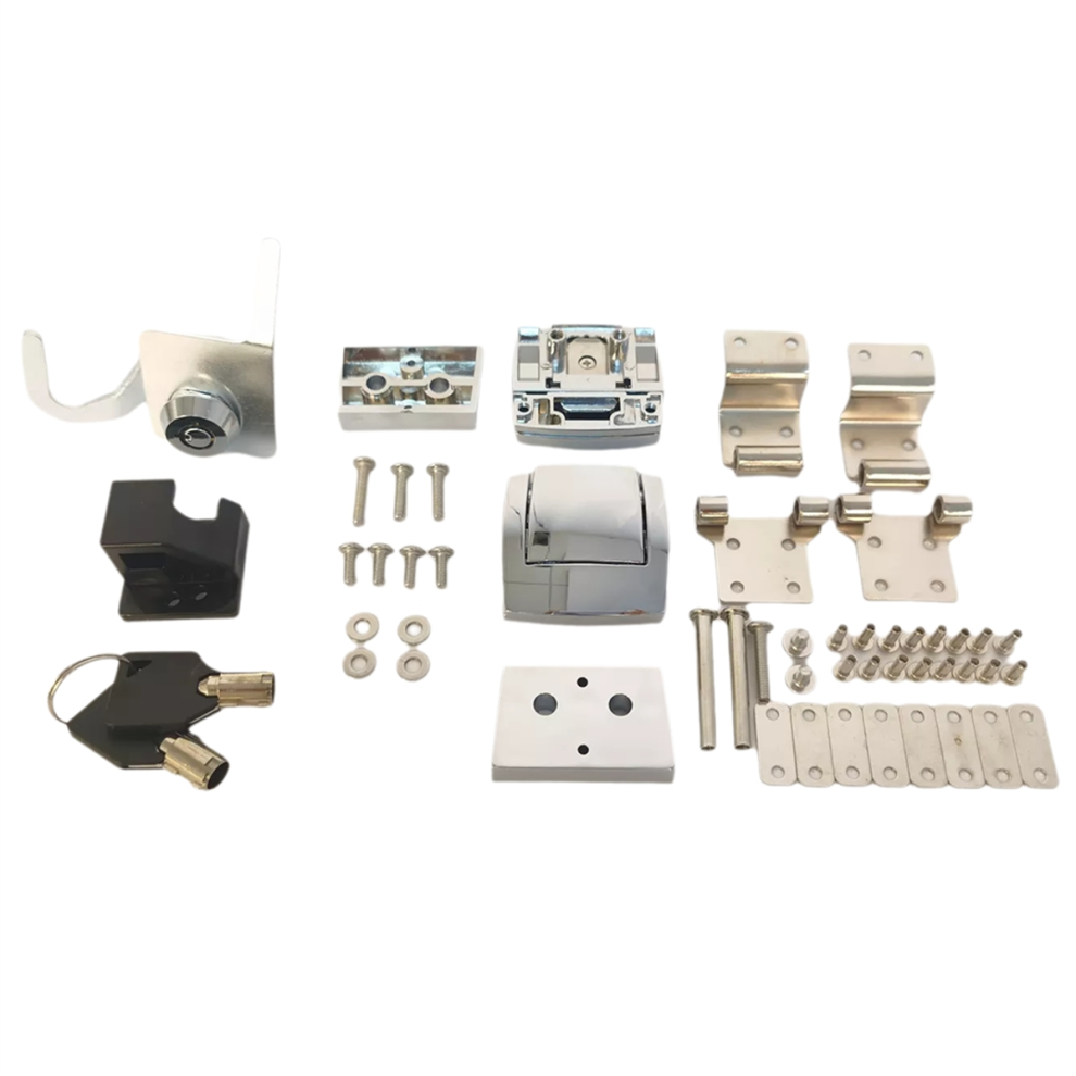 Photos - Car Service Station Equipment Chrome Tour Pak Pack Trunk Latches Hinge Lock Kit