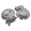 1Set Chrome Front Brake Rotor Disc Cover for Goldw 7