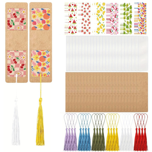 DIY Blank Bookmark Covers Kraft Paper Sleeves Disp 2