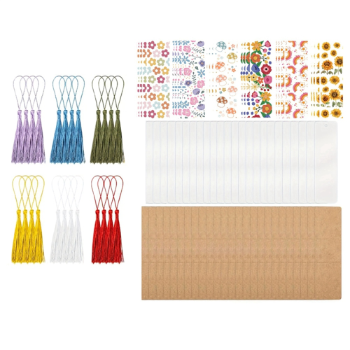 DIY Blank Bookmark Covers Kraft Paper Sleeves Disp 1