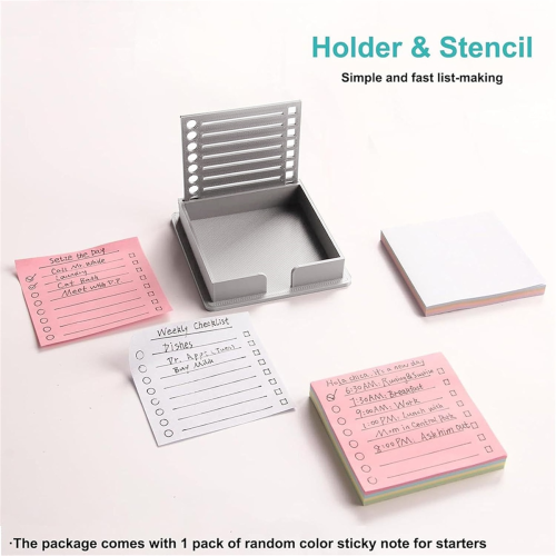 3PCS Sticky Note Stencil Template with Note, Holde 2