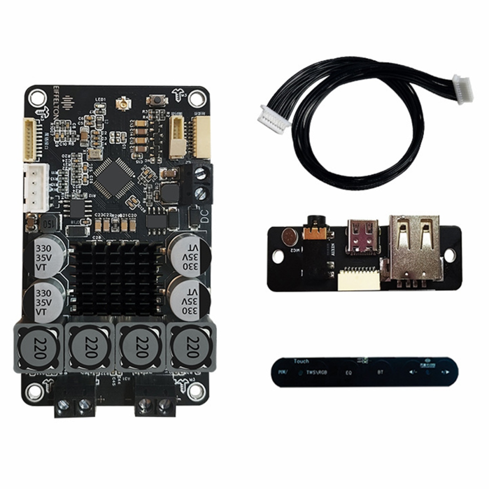 Bluetooth 5.0 Digital Hifi Stereo Power Amplifier Black 4851686343754