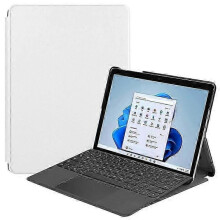 (White) Compatible For Microsoft Surface Go 4 Case Foldable Pu Leather Stand Full Protection Cover