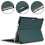 (DarkGreen) Compatible For Microsoft Surface Go 4 Case Foldable Pu Leather Stand Full Protection Cover 5