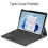 (Red) Compatible For Microsoft Surface Go 4 Case Foldable Pu Leather Stand Full Protection Cover 2