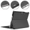 (Grey) Compatible For Microsoft Surface Go 4 Case Foldable Pu Leather Stand Full Protection Cover 5