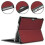 (WineRed) Compatible For Microsoft Surface Go 4 Case Foldable Pu Leather Stand Full Protection Cover 5