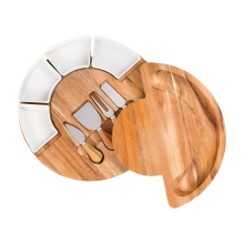 Meat Platter, Oak Cheese Board Set,with Knife and