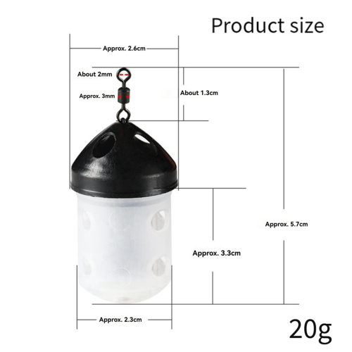Decoy Cage Fishing Black Lid Worm Bait Maker with 2