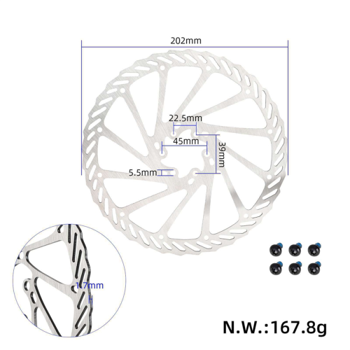 203mm Dual Mounting Hole Disc Brake Disc, Mountain 2