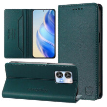 (Dark Green) Magnetic Leather Case For Oukitel C35