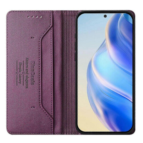 (Violet) Magnetic Leather Case For Oukitel C35 2