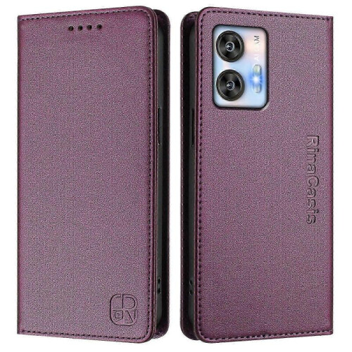 (Violet) Magnetic Leather Case For Oukitel C35 1