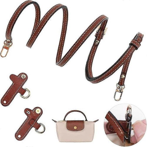 Strap for Longchamp Mini Bag Strap Kit, Leather No-punch Shoulder Strap for Long Champ Mini Bag 1