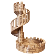 Dice Castle Tower Stairs for Desktop Ornaments Anc