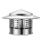 Round Chimney Cap Stainless Steel Tapered Top with 2