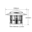 Round Chimney Cap Stainless Steel Tapered Top with 3