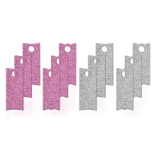 40PCS Blank Unfinished Glitter Acrylic Nameplate D